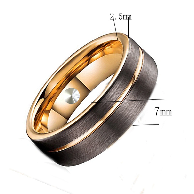 wollet fashion wholesale titanium ring with gold plated