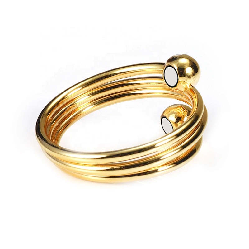 Wollet Magnetic Copper Ring Arthritis Women Pure Copper Rings for Women Adjustable Health with 3PCS Magnets