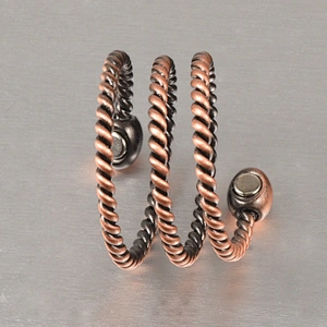 Wollet Magnetic Copper Ring Arthritis Women Pure Copper Rings for Women Adjustable Health with 3PCS Magnets