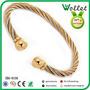 2014 new products stainless steel 24k gold plating bracelets for men
