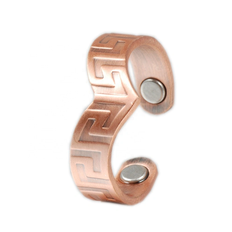 Wollet Magnetic Copper Ring Arthritis Women Pure Copper Rings for Women Adjustable Health with 3PCS Magnets