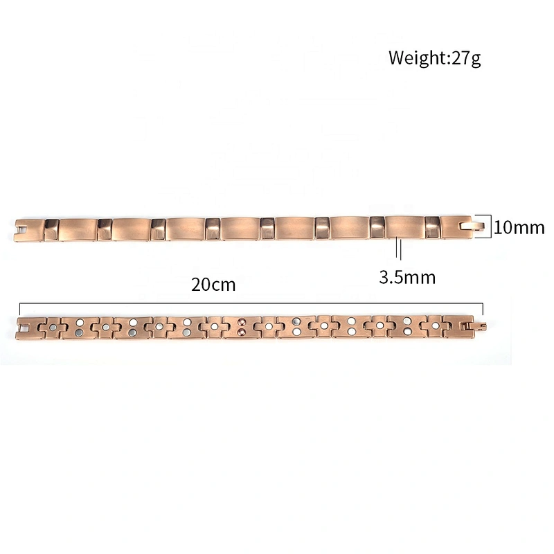 Wollet Fashion Rose Gold Plating 316L Stainless Steel Magnetic Bracelet