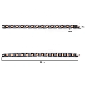 Wollet Classic Black Health Ceramic Bio Magnetic Bracelet