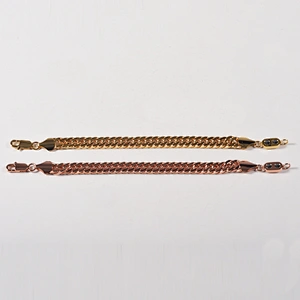 Wollet Fashion Rose Gold 99.999% Germanium 316L Stainless Steel Chain Bracelet