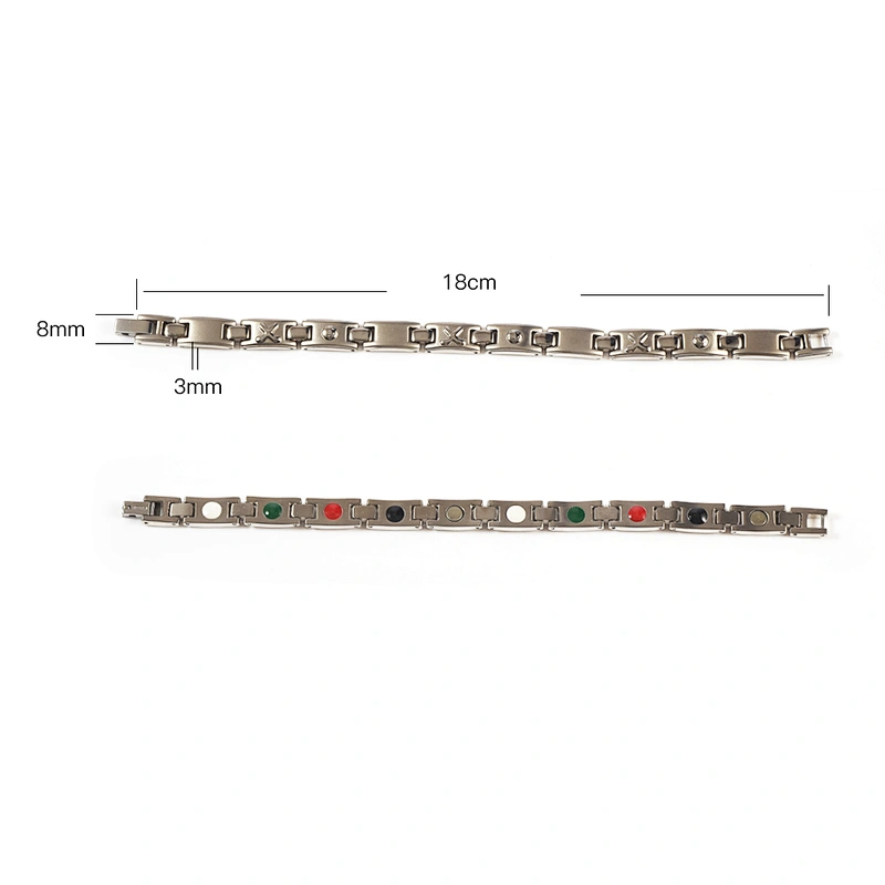 Fashionable Magnetic 6 in 1 Bio Titanium Bracelet for health and beauty