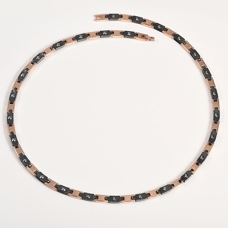 Wholesale China Factory Ceramic Magnetic Stainless Steel Necklace