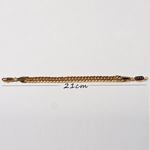 Wollet Fashion Rose Gold 99.999% Germanium 316L Stainless Steel Chain Bracelet