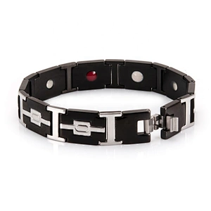Magnetic Stainless Steel Therapy Bracelet for Health & Beauty