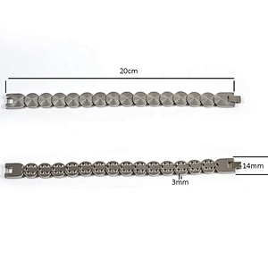 Wollet Fashion New Design IP Plating 316L Stainless Steel Magnetic Bracelet
