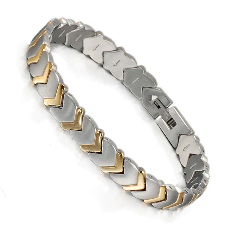 Gold plating magnetic therapy bracelet for good heath