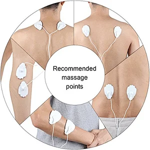 Wollet Tens Unit Machine Pulse Massage 16 Massage Modes Rechargeable Pain Relief Muscle Stimulator Massager with 4 Pads