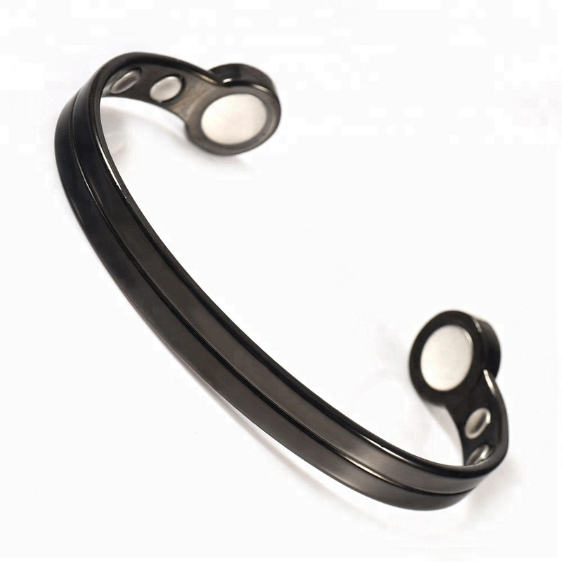 Wollet Fashion Luxury Black Plated Bangle Bio Magnetic Health Healing Pure Copper Bracelet