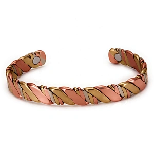 Wollet Mens Magnetic Arthritis Pain Relief Healthy Cuff Vintage Engraved Wholesale Energy Copper Bracelet