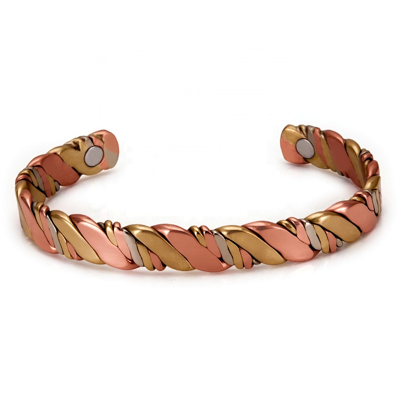 Wollet Mens Magnetic Arthritis Pain Relief Healthy Cuff Vintage Engraved Wholesale Energy Copper Bracelet