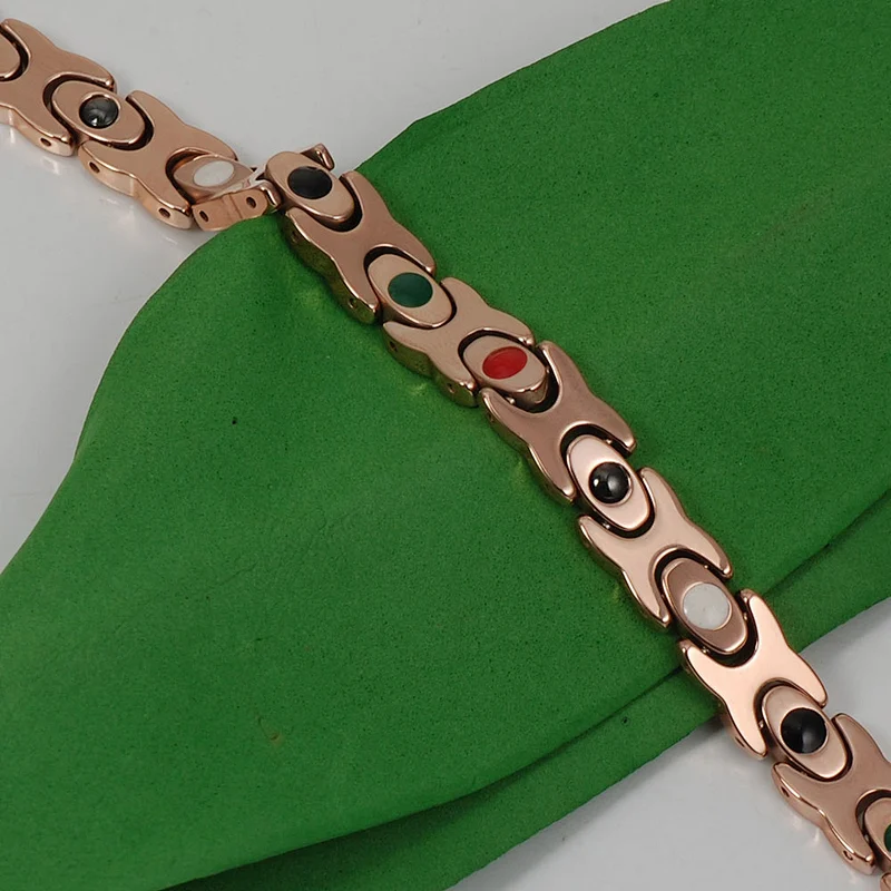 Wollet Rose Gold Jewelry Shinning Germanium Negative Ion Tungsten Bracelet