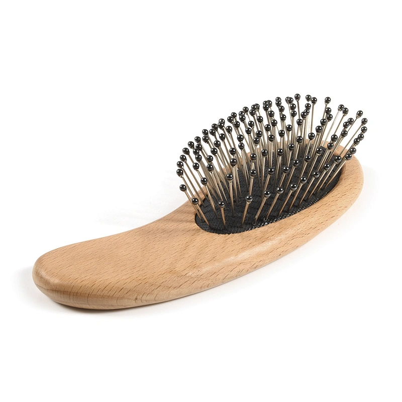 Wollet Handmade Wellness Health Care Wooden  Scalp  Massager Magnetic Ionic Therapy Hair Brush