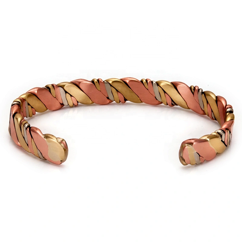 Wollet Mens Magnetic Arthritis Pain Relief Healthy Cuff Vintage Engraved Wholesale Energy Copper Bracelet