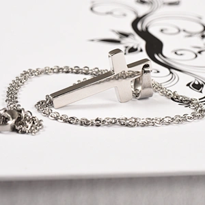 Wollet Wholesale Fashion Charm High Polished Titanium Cross Pendant