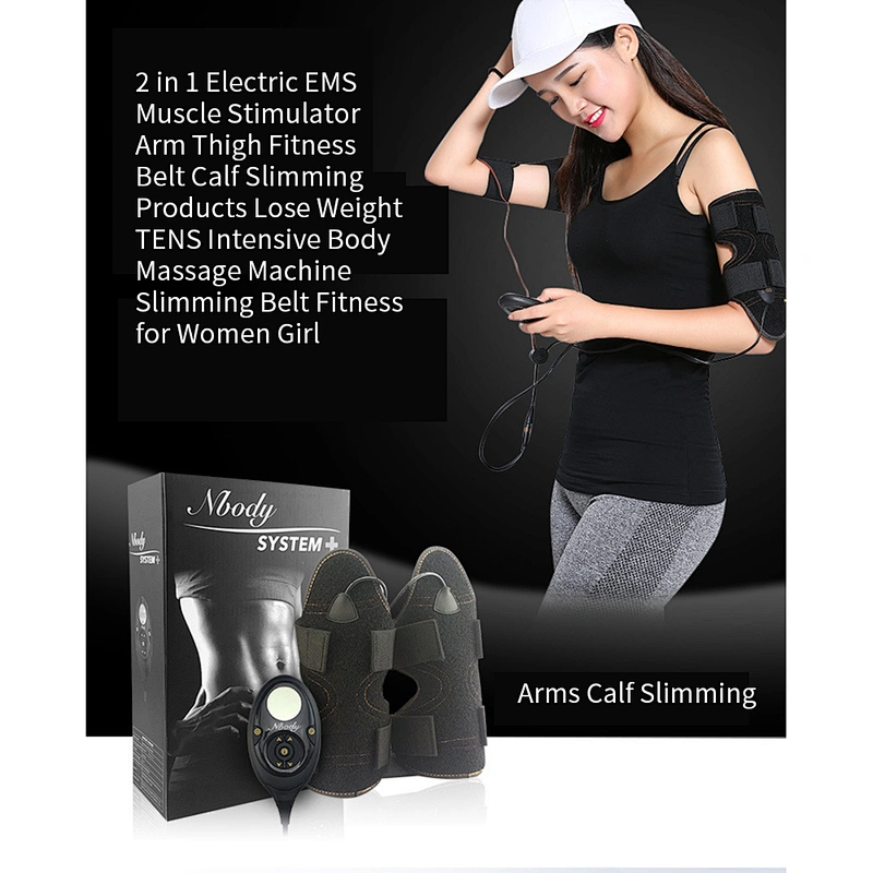 Wollet Fat Thin Arms Thigh Calf Fitness Exercise Slimming Vibration Arm Slimming Belt for Women