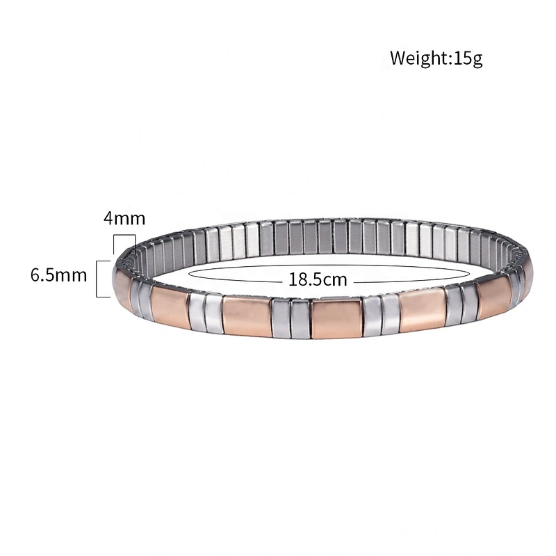 Wollet New Design Flexible Stainless Steel Magnetic Therapy Elastic Bracelet for Women and Girls