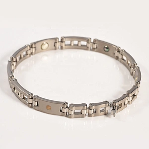 Wollet Fashion Bike Chain Energy Healing Bio Magnetic Titanium Bracelet