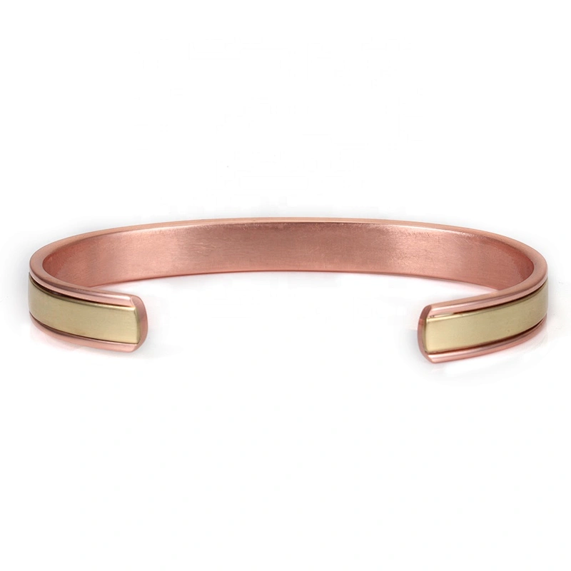 Wollet Mens Pure Copper Bangle  Arthritis Pain Relief Therapy Healthy Copper Magnetic Bracelet