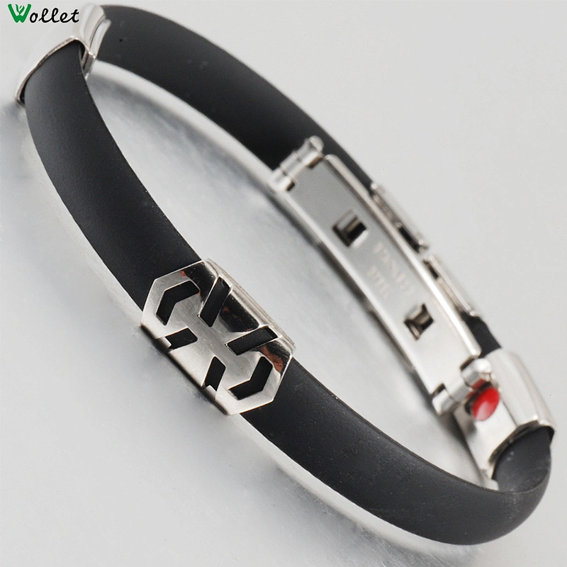 Classical Sports Silicone Cross Bracelet for Men