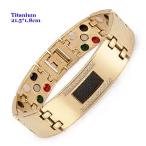 Wollet Stainless Steel Or Titanium Bio Magnetic Fir 4 In 1 5 In 1 Health Bracelet