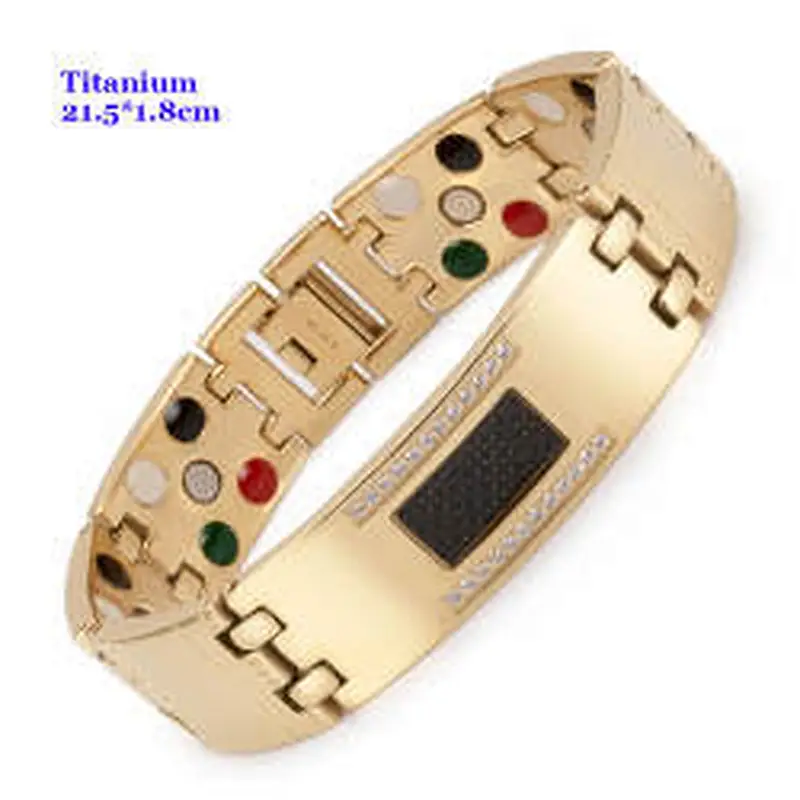 Wollet Stainless Steel Or Titanium Bio Magnetic Fir 4 In 1 5 In 1 Health Bracelet