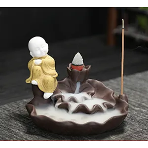 Wollet Creative Home Ceramic Ornaments Hydroponic Flower Ornaments Backflow Aromatherapy Oven Backflow Incense Oven