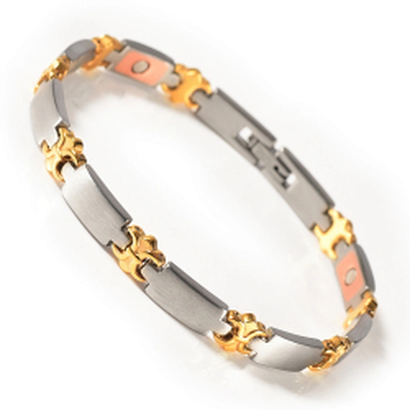 Wollet New Design Japan Health Energy Quantum Copper Stainless Steel Gold Bio Magnetic Quantum Bracelet Benefits