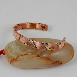 Wollet Mens Pure Copper Bangle  Arthritis Pain Relief Therapy Healthy Copper Magnetic Bracelet