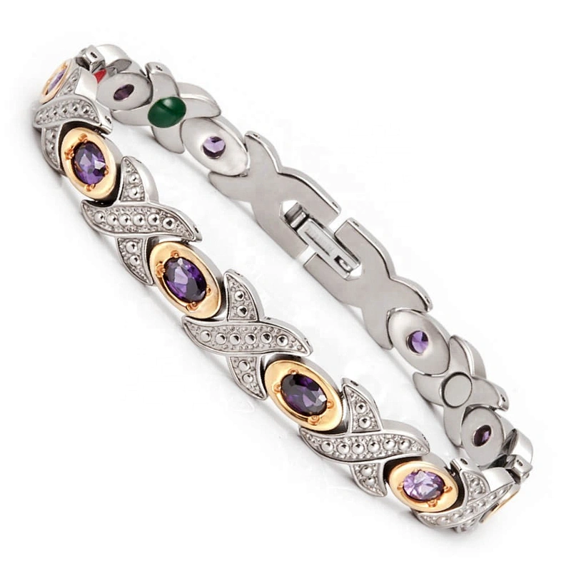 Wollet Stainless Steel Or Titanium Bio Magnetic Fir 4 In 1 5 In 1 Health Bracelet