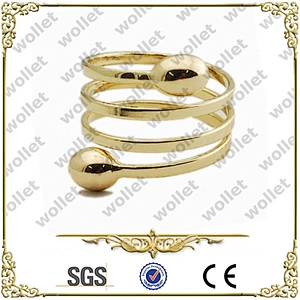 2013 Fashion Coiled Copper Ring Thailand Gold Jewellery