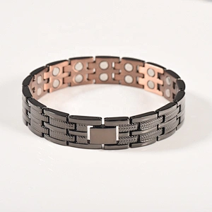 Wollet Wholesale Health Energy Bio Magnetic Copper Healing Bracelet For Men