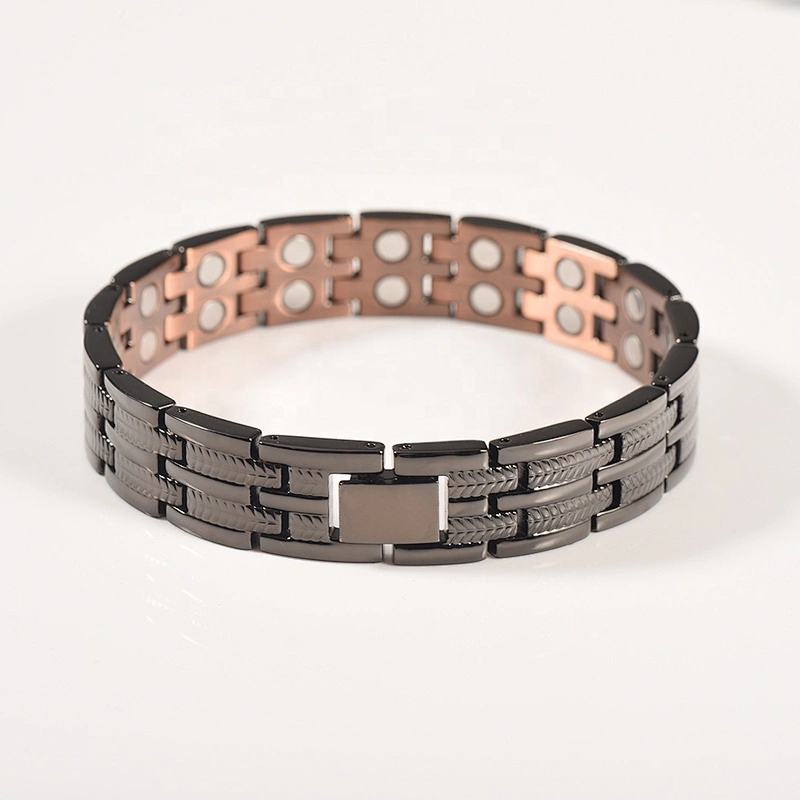 Wollet Wholesale Health Energy Bio Magnetic Copper Healing Bracelet For Men