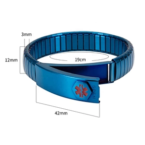 Wollet New Design Flexible Stainless Steel Magnetic Therapy Elastic Bracelet for Women and Girls