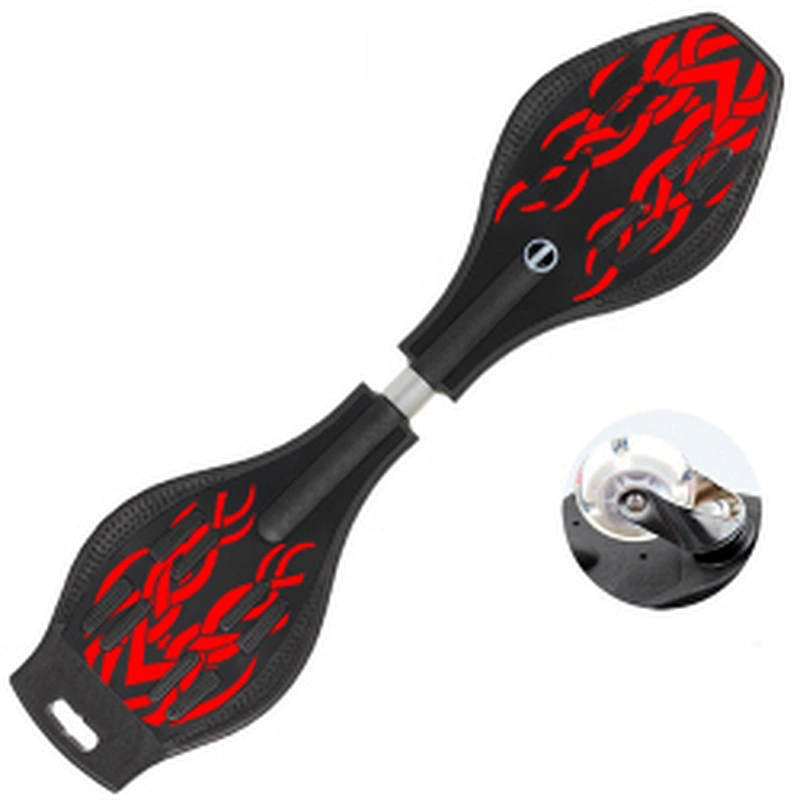 Wollet Beginner skateboarding teenagers swing two-wheeled dragon twisting skateboard