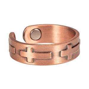 Wollet Magnetic Copper Ring Arthritis Women Pure Copper Rings for Women Adjustable Health with 3PCS Magnets
