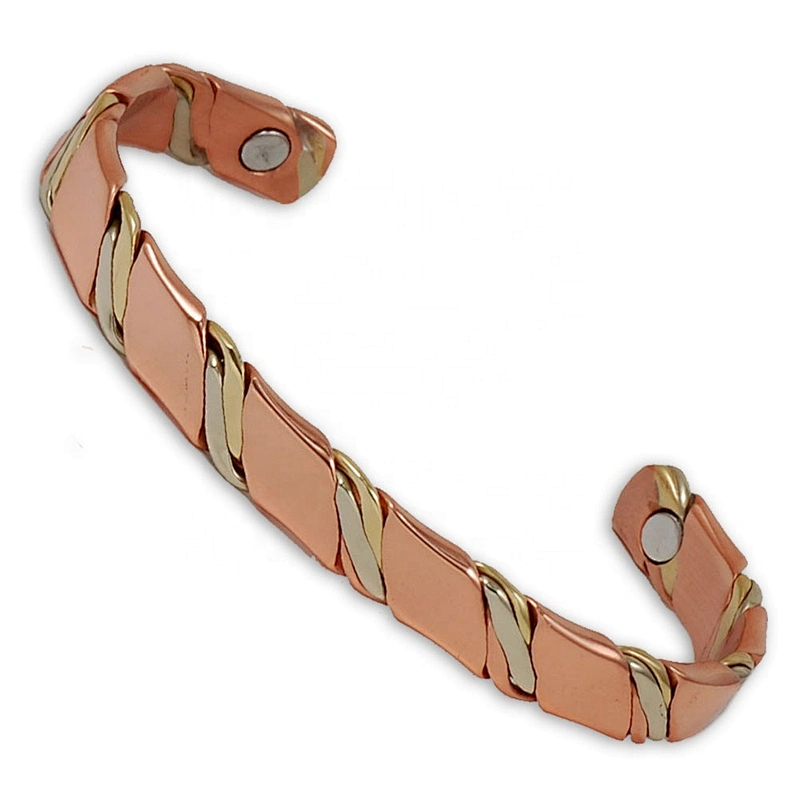 Wollet Mens Pure Copper Bangle  Arthritis Pain Relief Therapy Healthy Copper Magnetic Bracelet