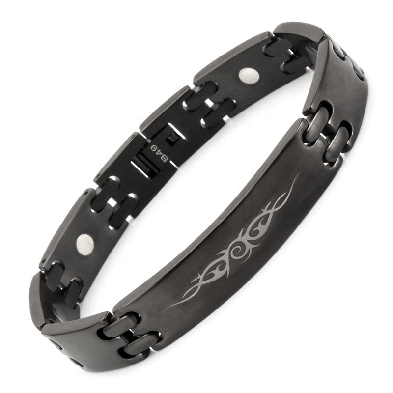 Wollet wholesale fashion jewelry custom magnetic bracelet men stainless steel bracelet