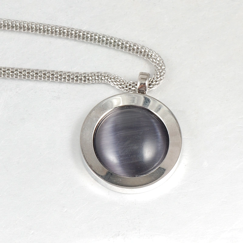 Custom Stainless Steel Magnetic Jewelry Bio Scalar Energy Gemstone Pendant Necklace