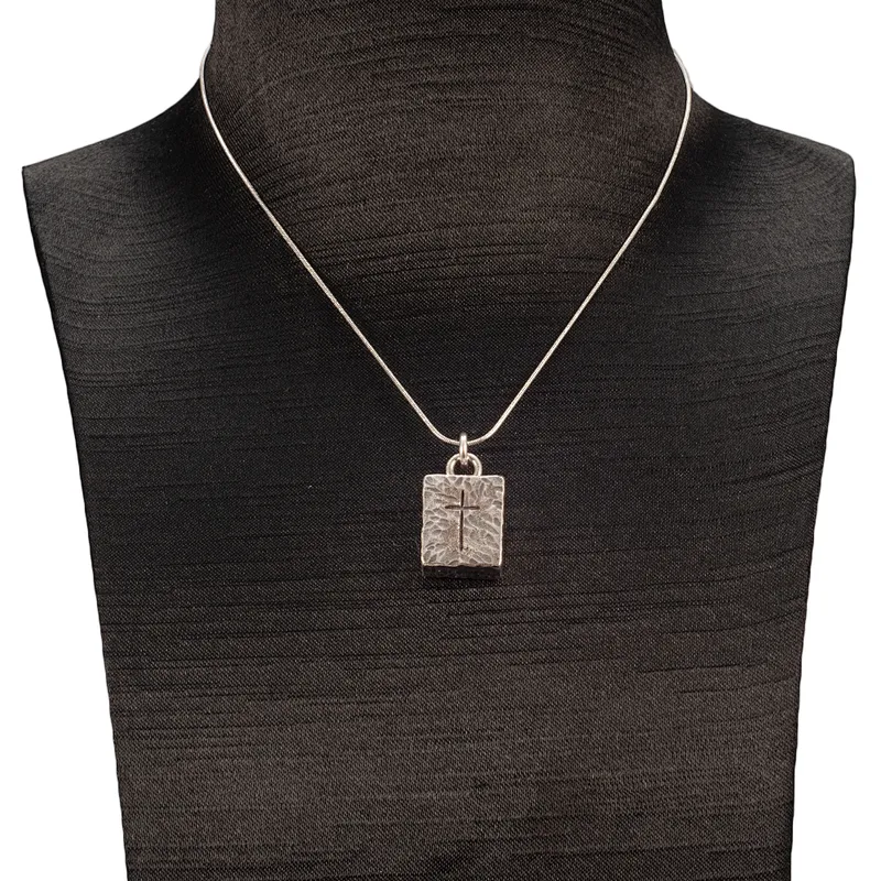 Wollet Cross Shape 925 Sterling Silver Necklace Jewelry Pendant