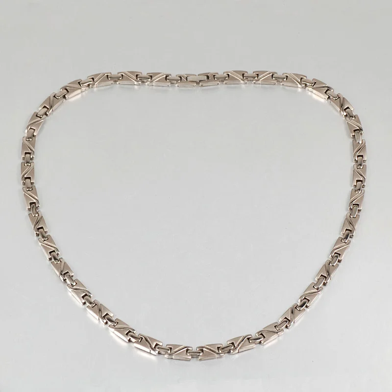 20 Inch Faceted Golf Titanium Necklace,Rose gold plating men 2016 necklace