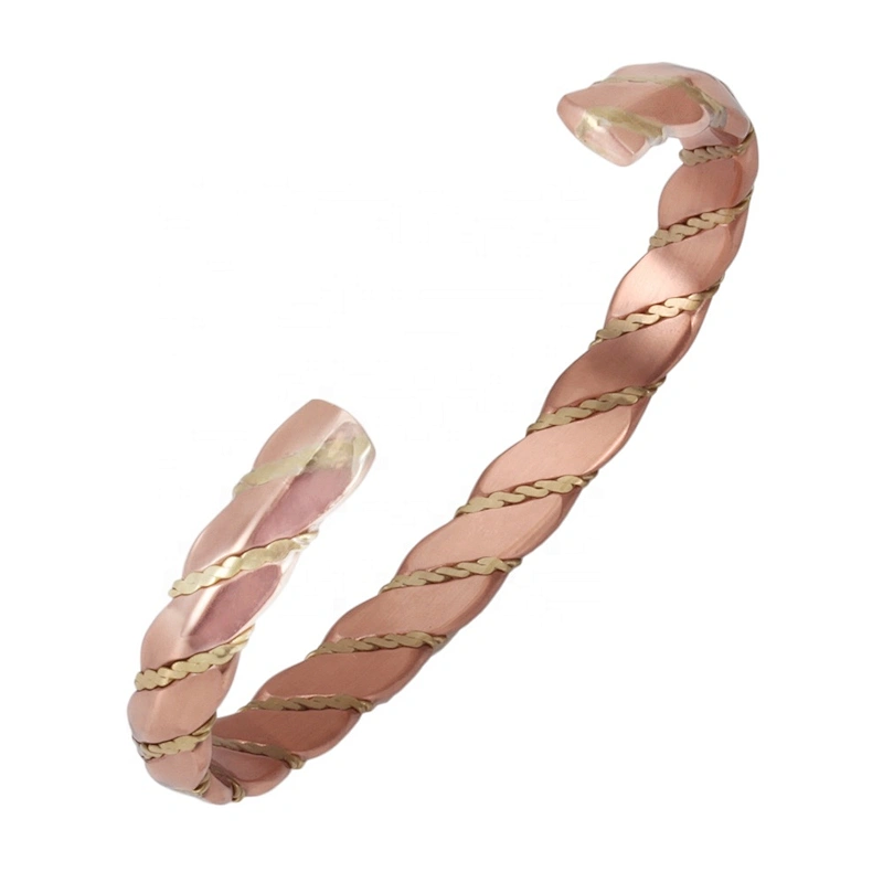Wollet Mens Pure Copper Bangle  Arthritis Pain Relief Therapy Healthy Copper Magnetic Bracelet