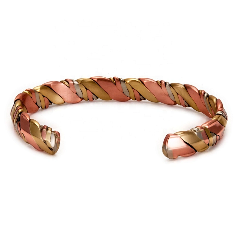 Wollet Mens Pure Copper Bangle  Arthritis Pain Relief Therapy Healthy Copper Magnetic Bracelet