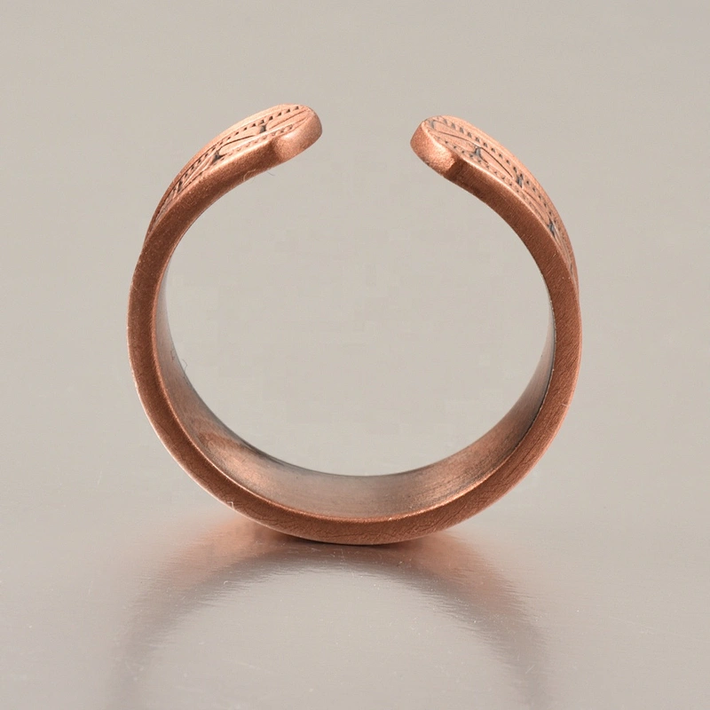 Wollet Magnetic Copper Ring Arthritis Women Pure Copper Rings for Women Adjustable Health with 3PCS Magnets