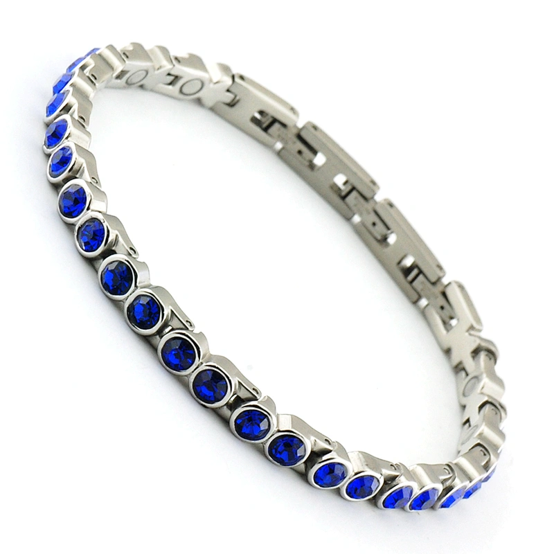 Small Amethyst Stainless Steel Tennis Bracelet Fashion Bijoux