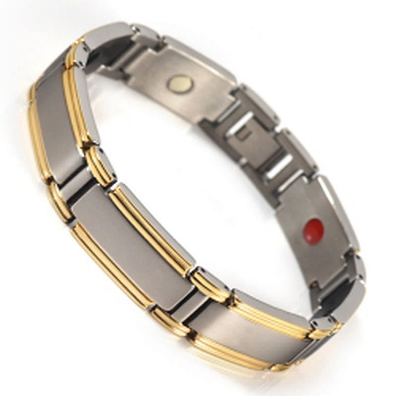 Wollet Fashion 4 in 1 Gold Plated Titanium Bio Magnetic Bracelet