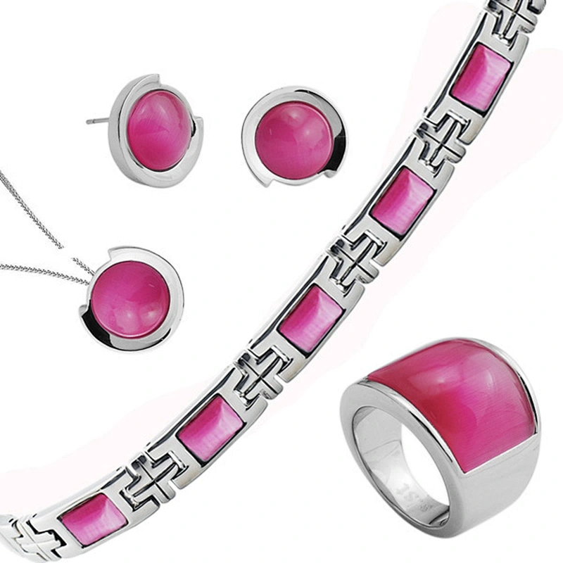 2014 New Design women colorful cat eye Stainless Steel fashion costume jewelry made in china